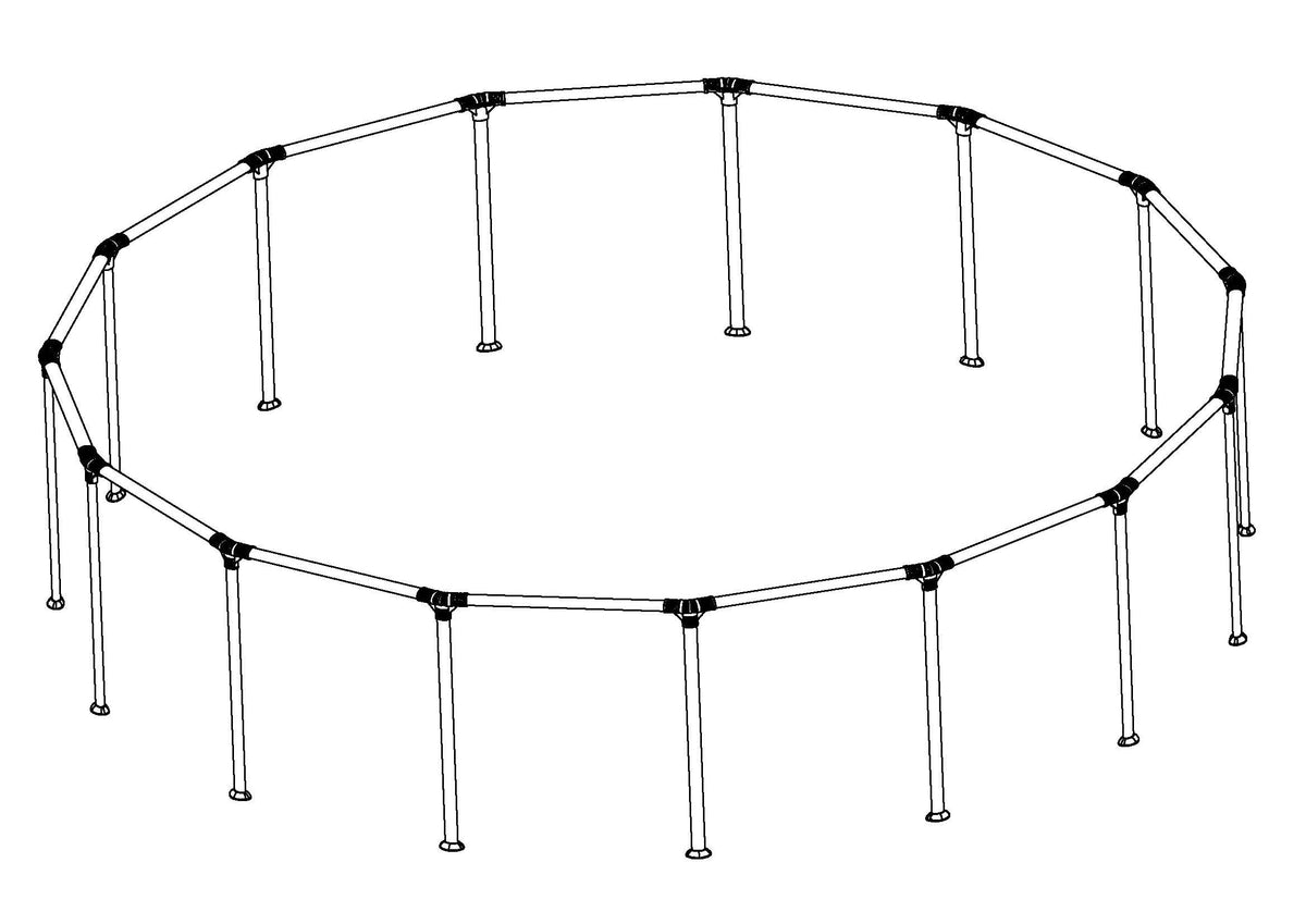 Steel Pro MAX 15' x 42" Above Ground Round Pool Frame Set Replacement, | Bestway
