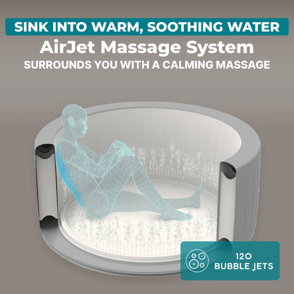 SaluSpa Hot Springs Energy-Efficient AirJet 2-4 Person Inflatable Hot | Bestway