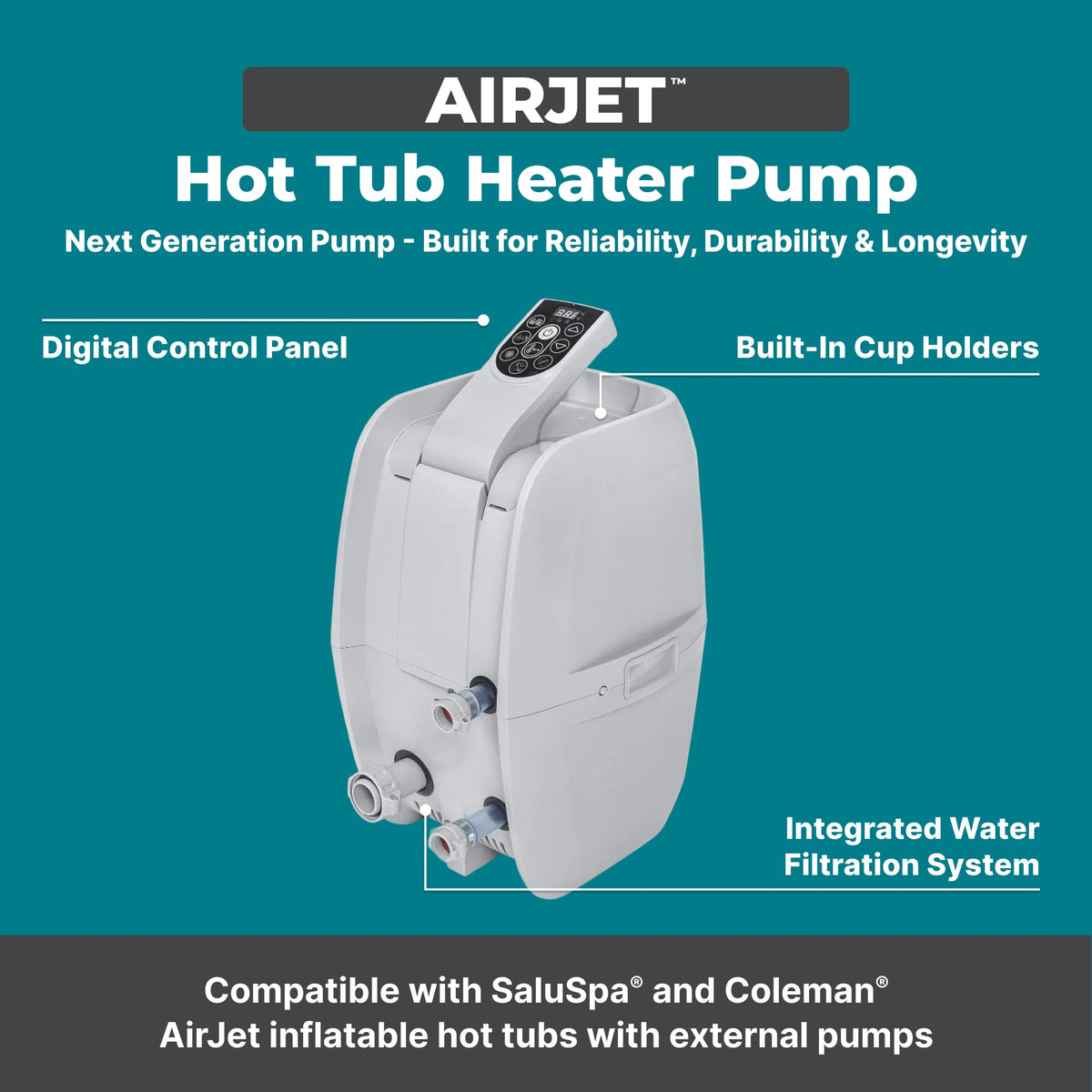 SaluSpa AirJet Hot Tub Heater Pump | Bestway