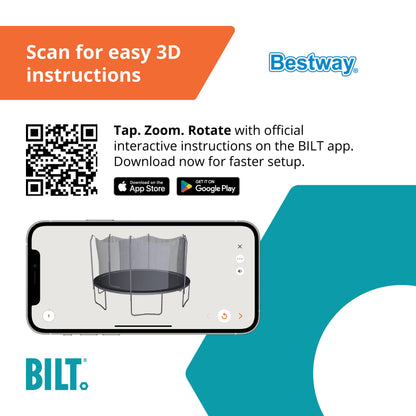 Bestway Xtreme Air 10 ft Outdoor Trampoline for Kids & Adults, No-Gap | Bestway