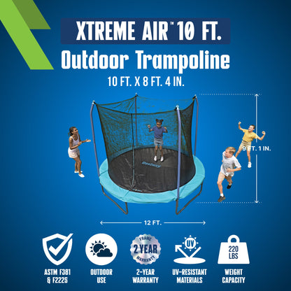 Bestway Xtreme Air 10 ft Outdoor Trampoline for Kids & Adults, No-Gap | Bestway