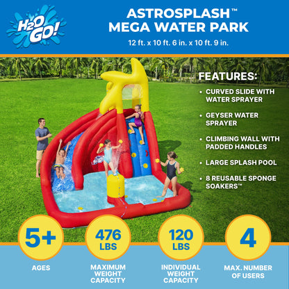 H2OGO! AstroSplash Kids Inflatable Mega Water Park 10'9" | Bestway