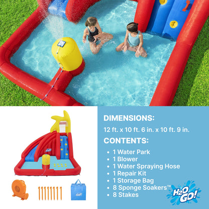 H2OGO! AstroSplash Kids Inflatable Mega Water Park 10'9" | Bestway