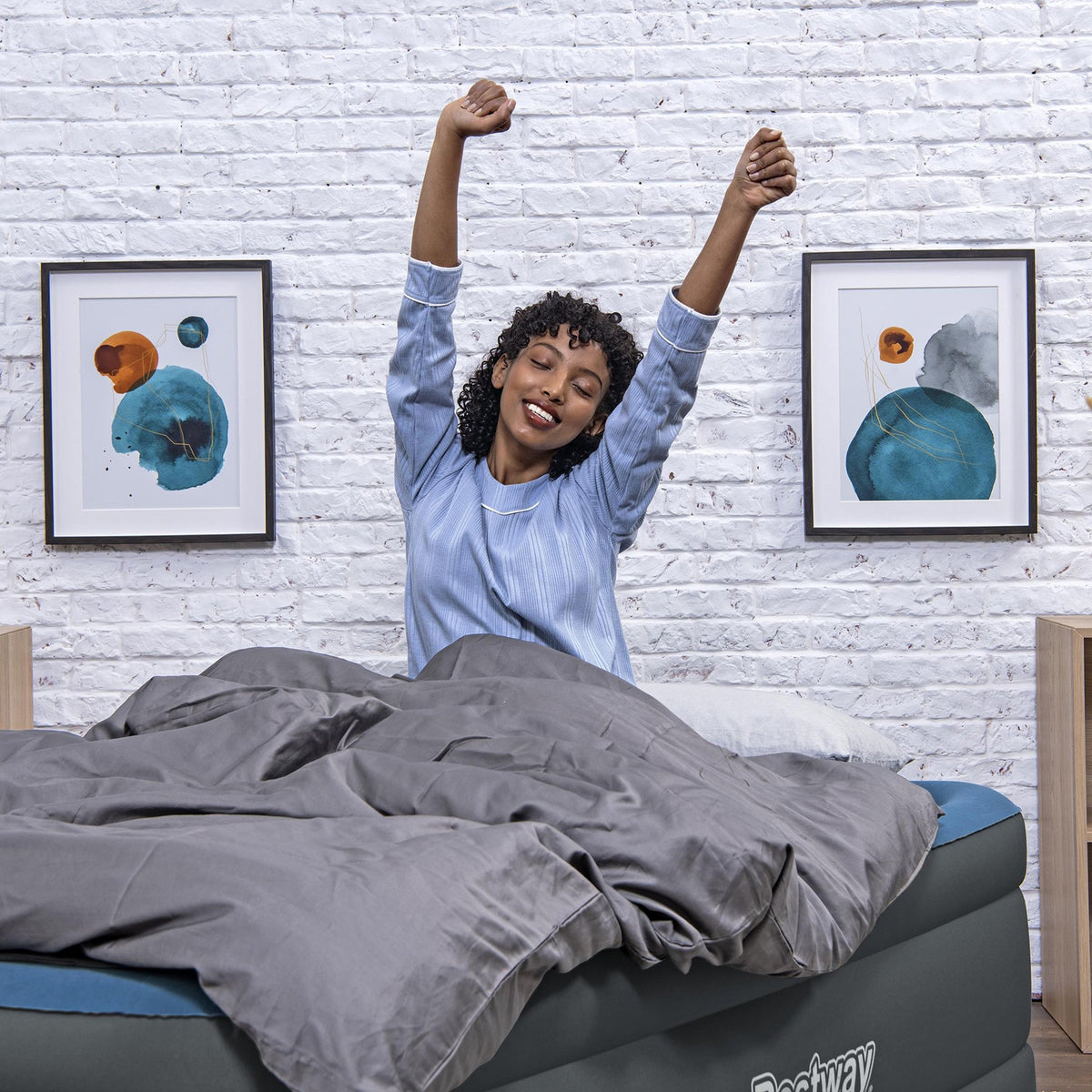 Bestway Tough Guard Air Mattress Twin 18" with Built-in AC Pump | Bestway