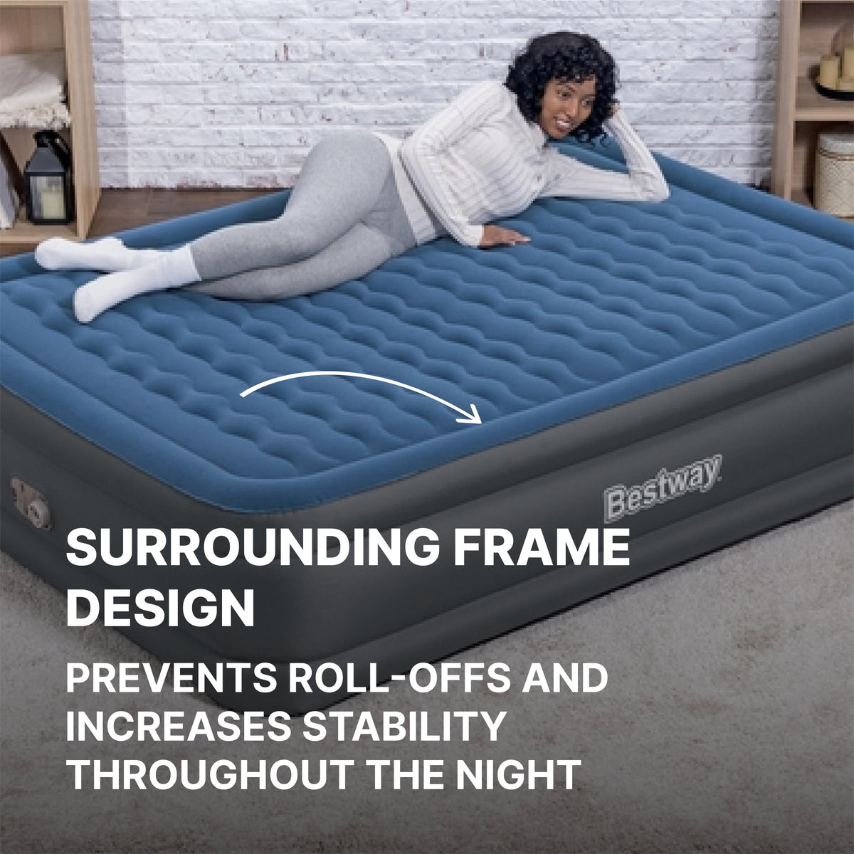 Bestway Tough Guard Air Mattress Twin 18" with Built-in AC Pump | Bestway