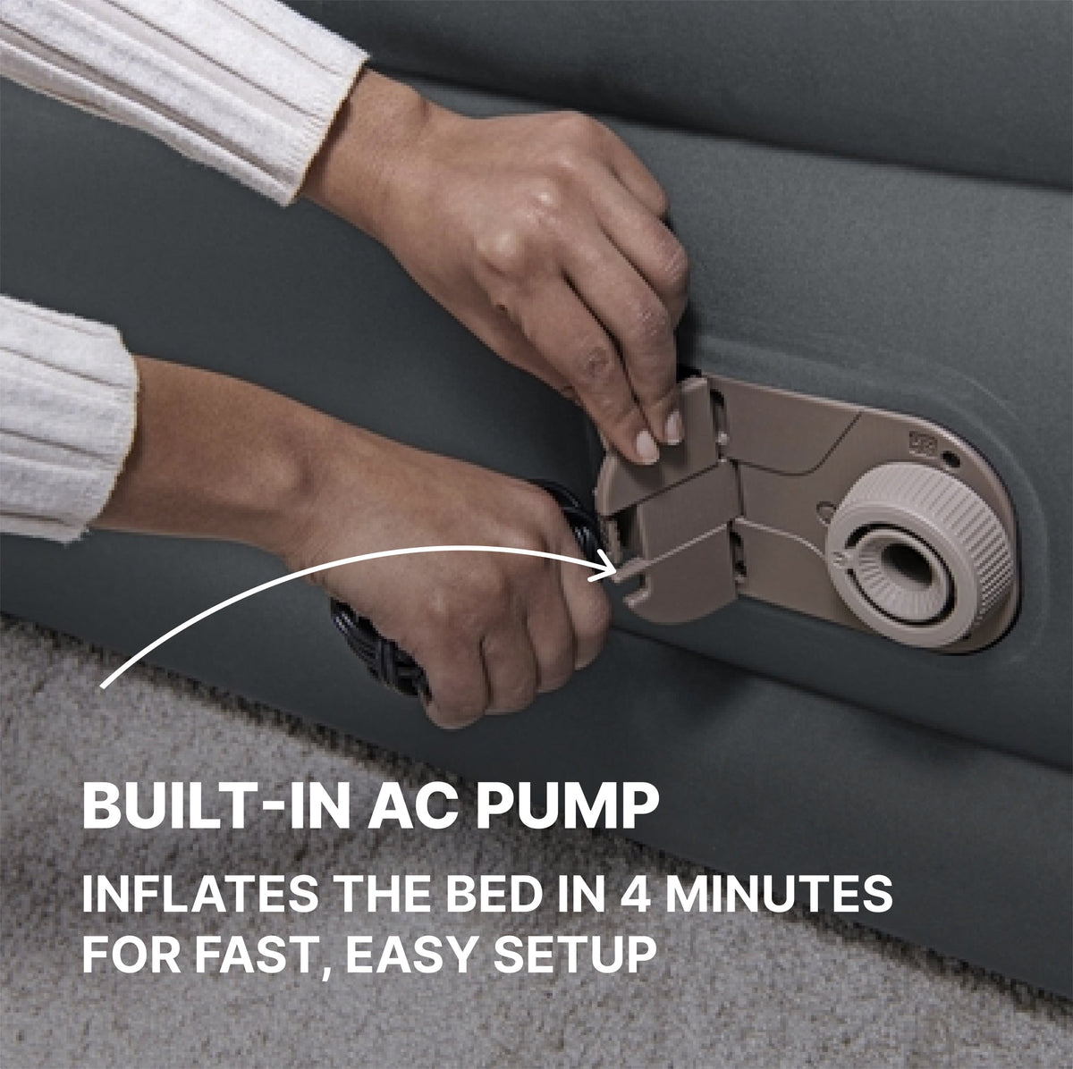 Bestway Tough Guard Air Mattress Twin 18" with Built-in AC Pump | Bestway