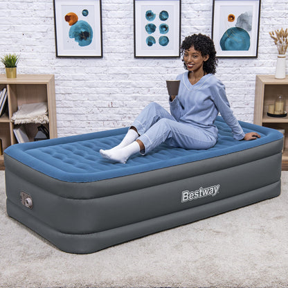 Bestway Tough Guard Air Mattress Twin 18" with Built-in AC Pump | Bestway