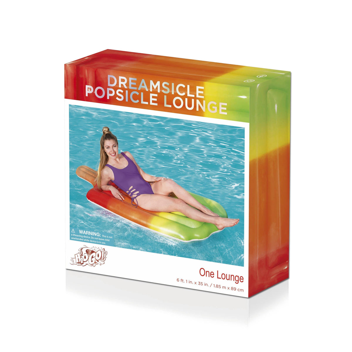 H2OGO! Dreamsicle Popsicle Lounge Pool Float 70" | Bestway