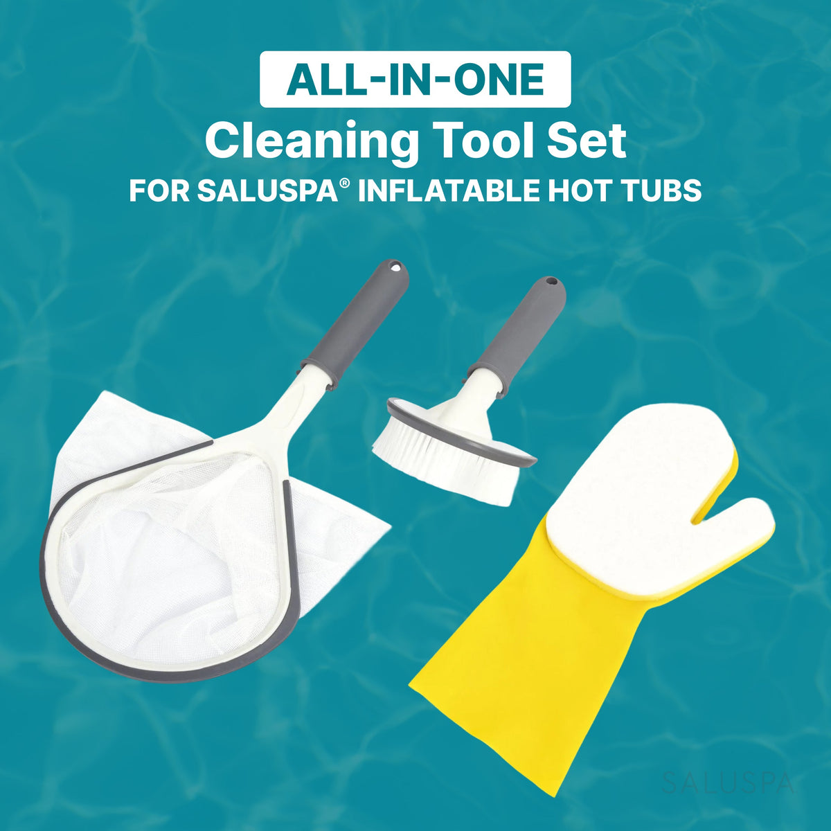 Bestway SaluSpa All in One 3 Piece Cleaning Tool Set for Spa | Bestway