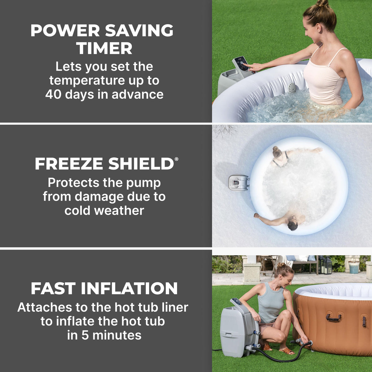 SaluSpa AirJet Smart Hot Tub Heater Pump with App-Control | Bestway