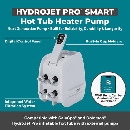 SaluSpa HydroJet Pro Smart Hot Tub Heater Pump with App-Control | Bestway