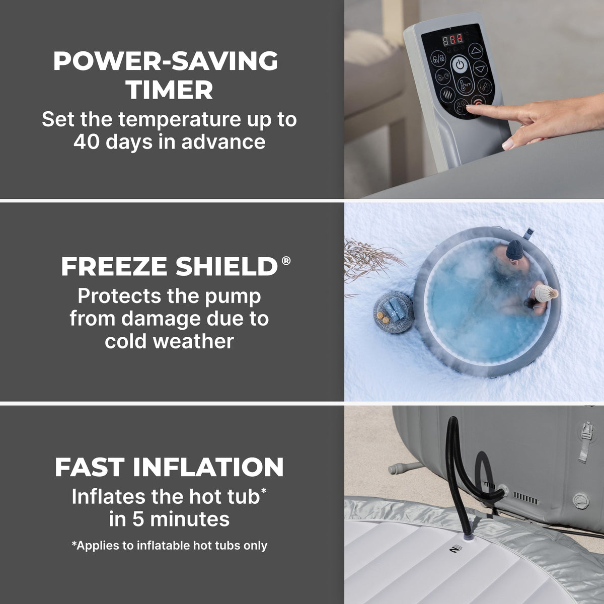 SaluSpa UltraFit AirJet Smart Hot Tub Heater Pump with App-Control | Bestway