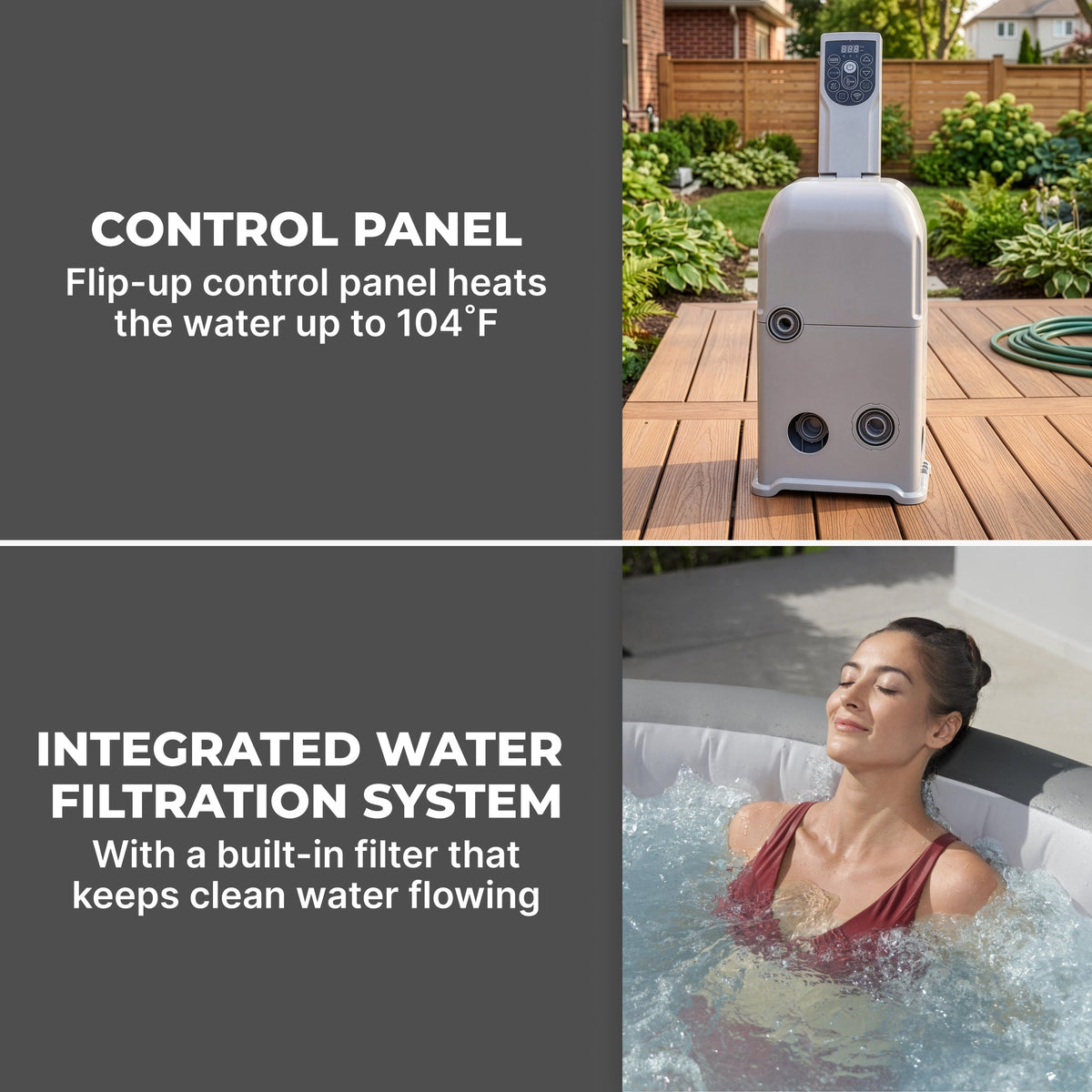 SaluSpa UltraFit AirJet Smart Hot Tub Heater Pump with App-Control | Bestway