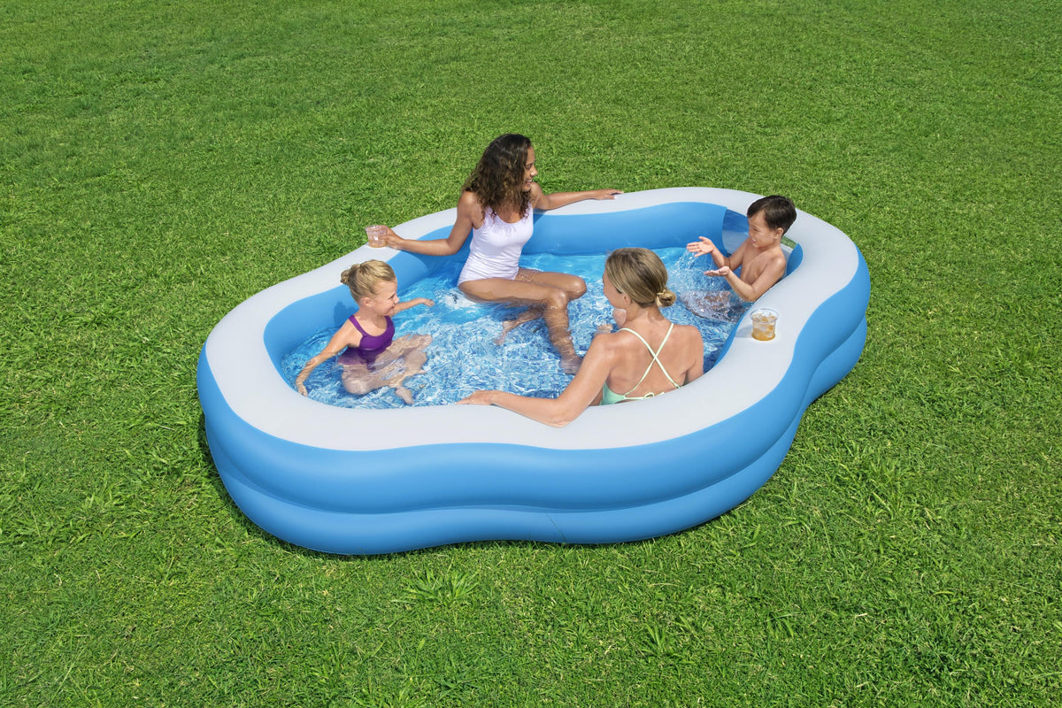H2OGO! Splashview 8' Inflatable Family Pool With See-Through Window | Bestway