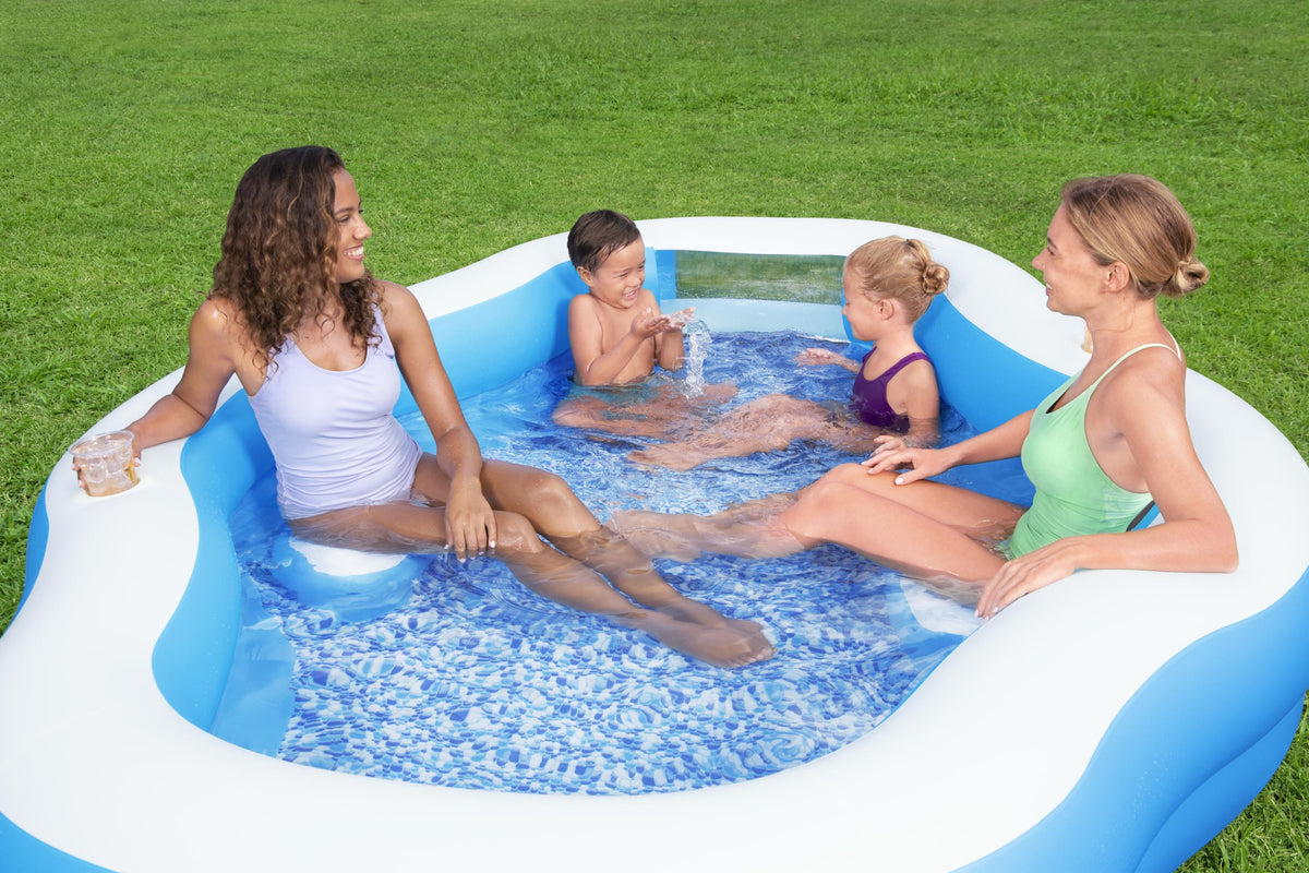 H2OGO! Splashview 8' Inflatable Family Pool With See-Through Window | Bestway