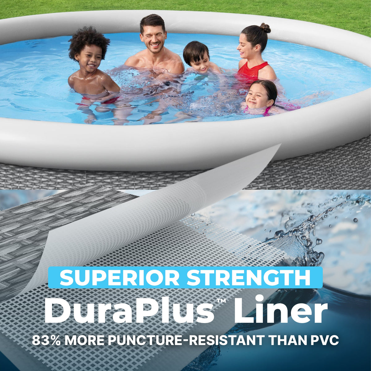 Bestway Fast Set 12’ x 30” Inflatable Round Soft Sided Above Ground Po | Bestway