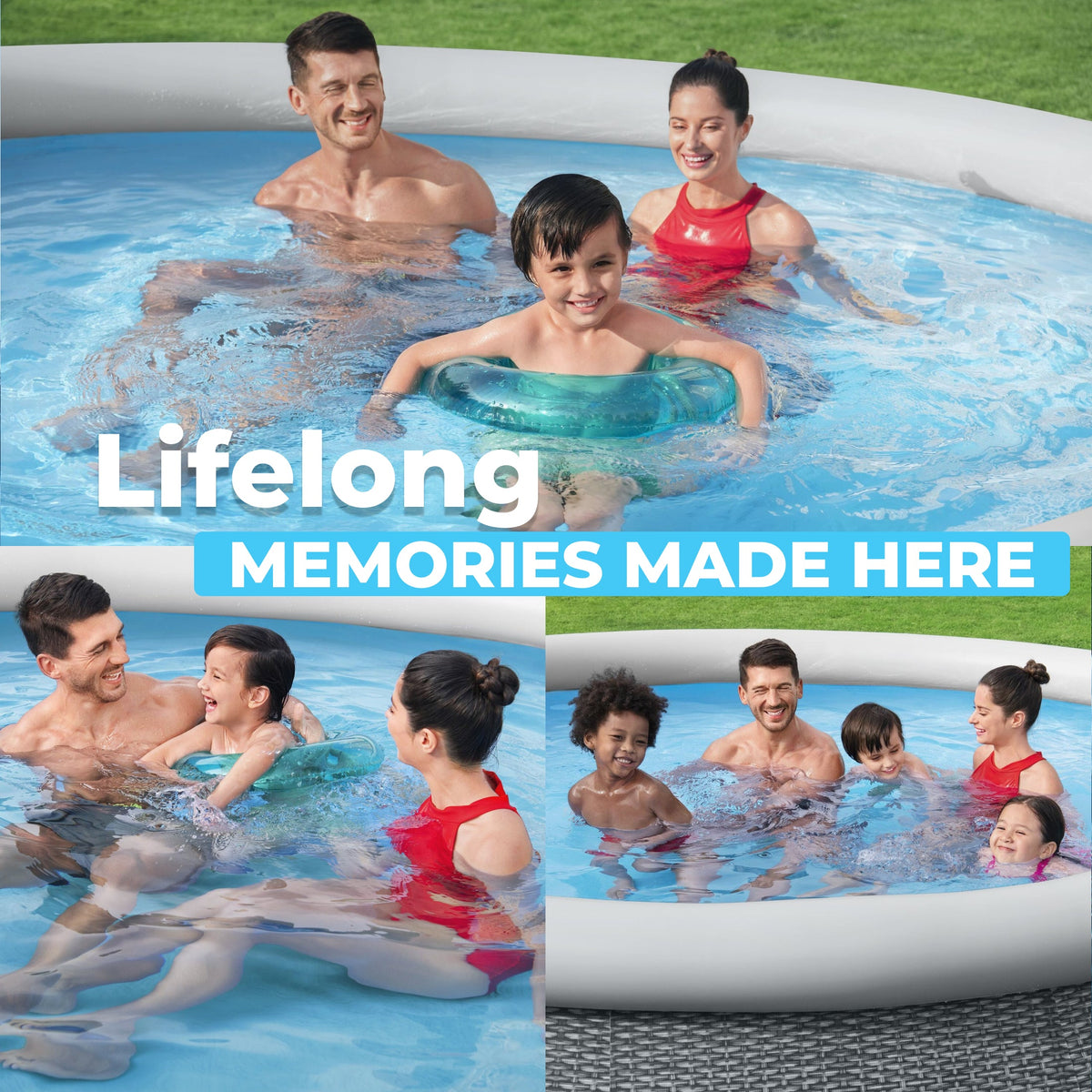Bestway Fast Set 12’ x 30” Inflatable Round Soft Sided Above Ground Po | Bestway