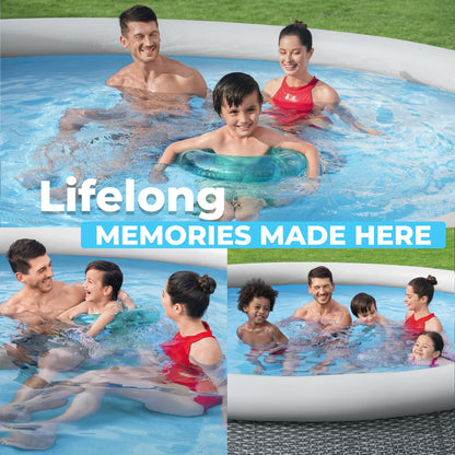 Bestway Fast Set 12’ x 30” Inflatable Round Soft Sided Above Ground Po | Bestway