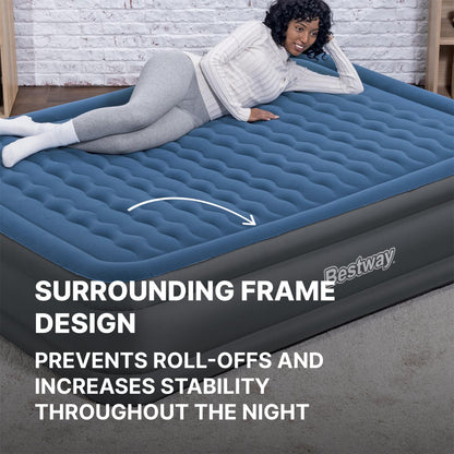 Bestway Tough Guard Air Mattress Queen 18" with Built-in AC Pump | Bestway
