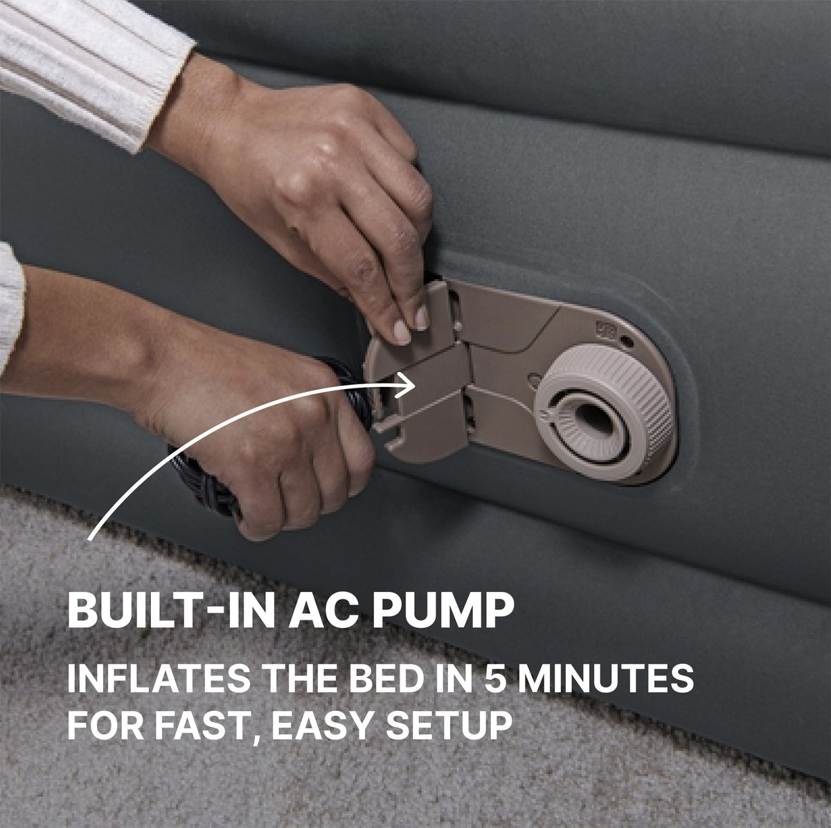 Bestway Tough Guard Air Mattress Queen 18" with Built-in AC Pump | Bestway