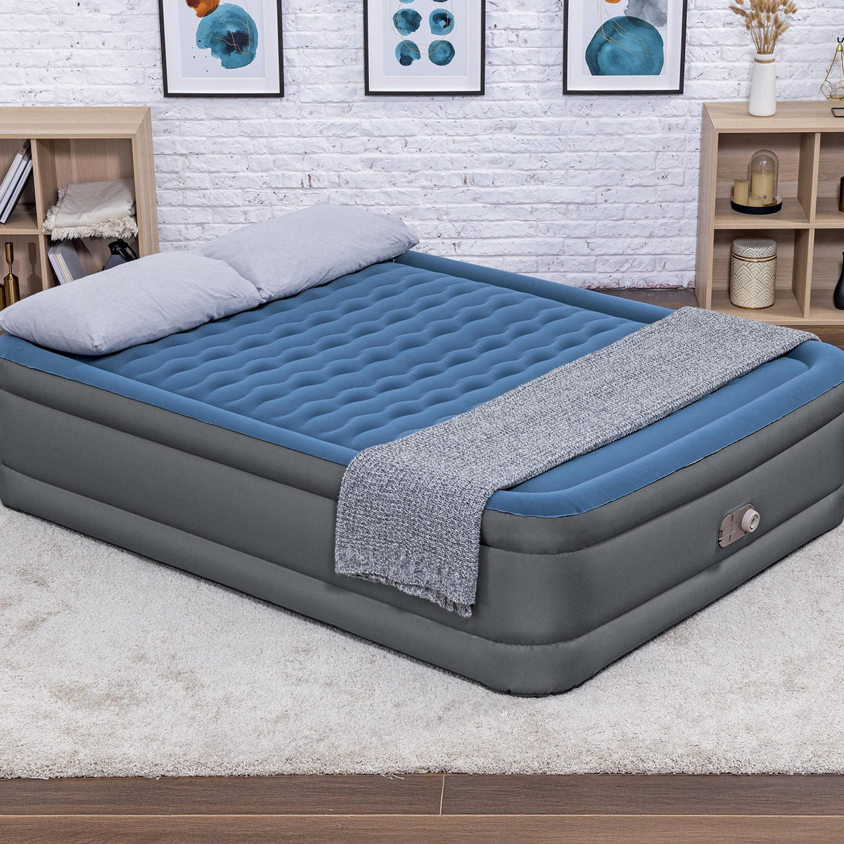 Bestway Tough Guard Air Mattress Queen 18" with Built-in AC Pump | Bestway