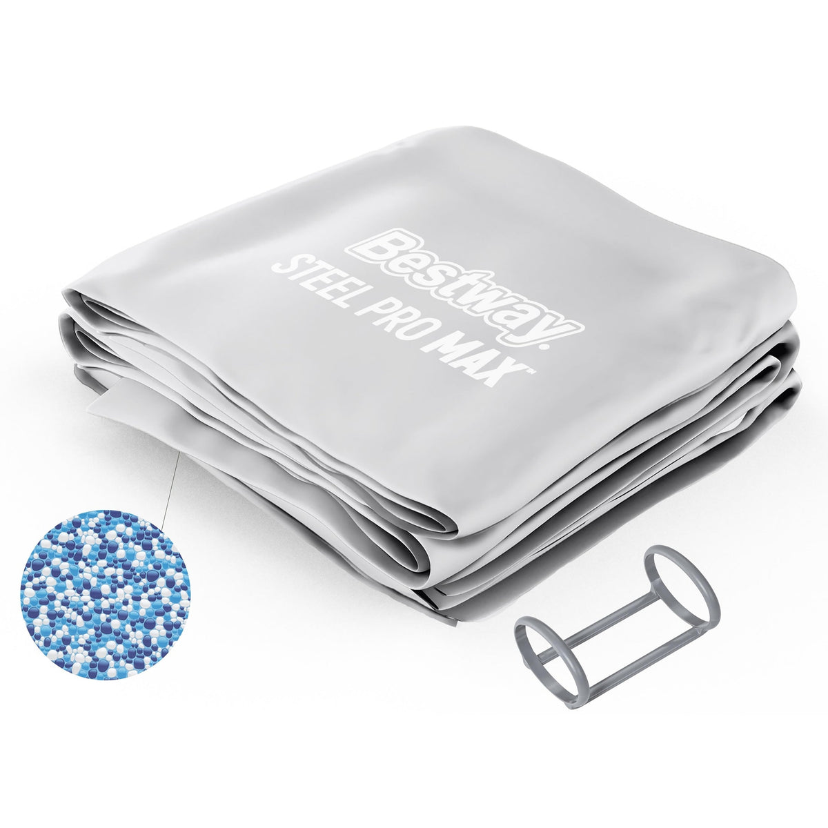 Steel Pro Max 24' x 52" Round Above Ground Pool Liner Replacement, Gra | Bestway
