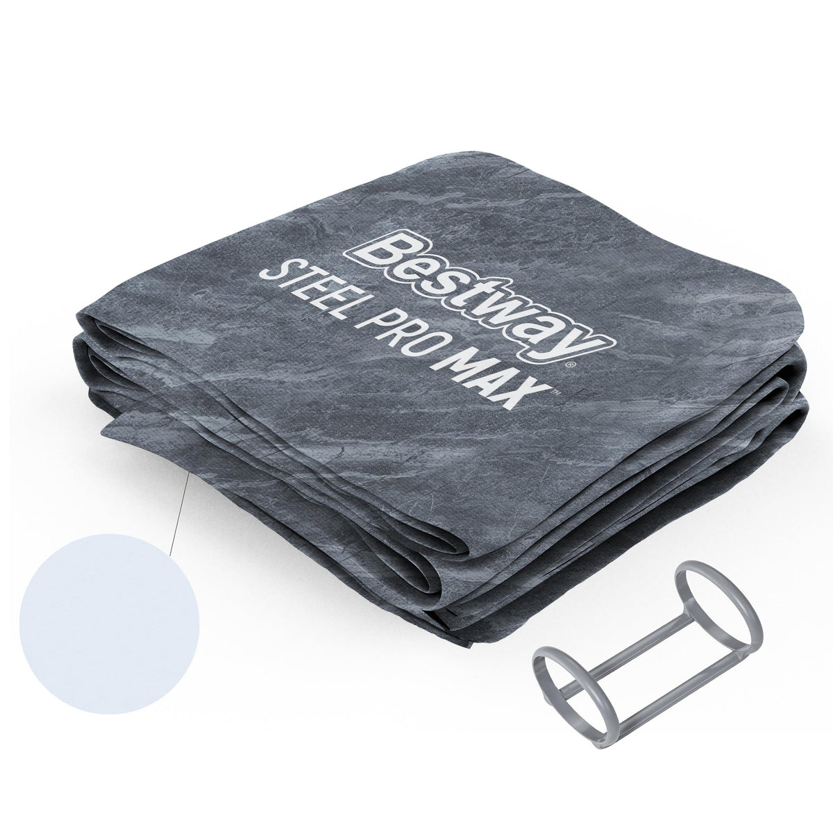Steel Pro Max 20' x 48" Round Above Ground Pool Liner Replacement, Gra | Bestway