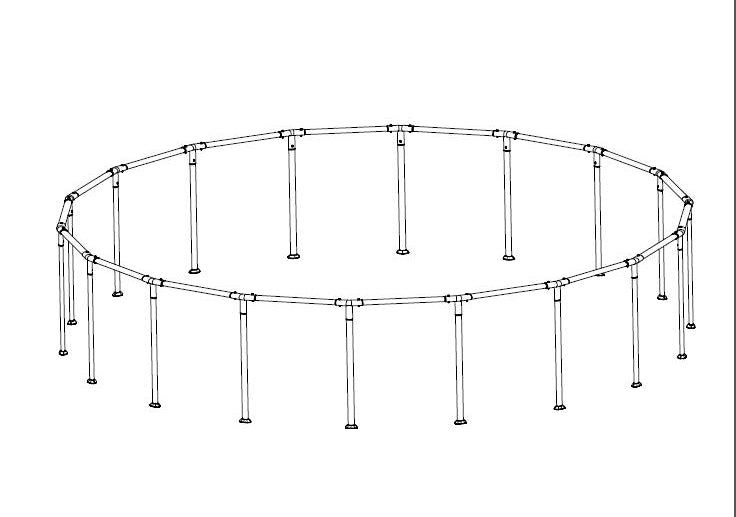 18' x 48" Above Ground Round Pool Frame Set Replacement, Brown (Footin | Bestway