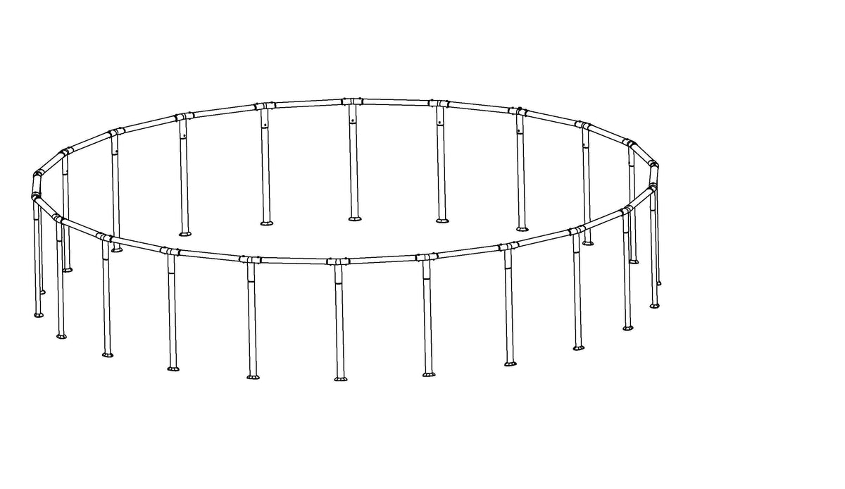 Coleman Power Steel 22' x 52" Above Ground Round Pool Frame Set Replac | Bestway