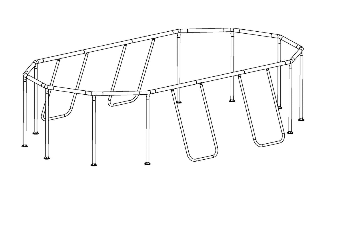 Steel Pro MAX and Power Steel 16' x 10' x 42" Oval Above Ground Pool F | Bestway