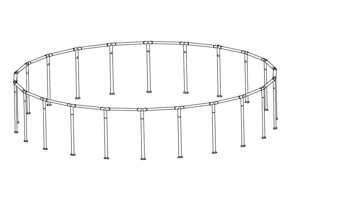 Coleman Power Steel 22' x 52" Above Ground Round Pool Frame Set Replac | Bestway