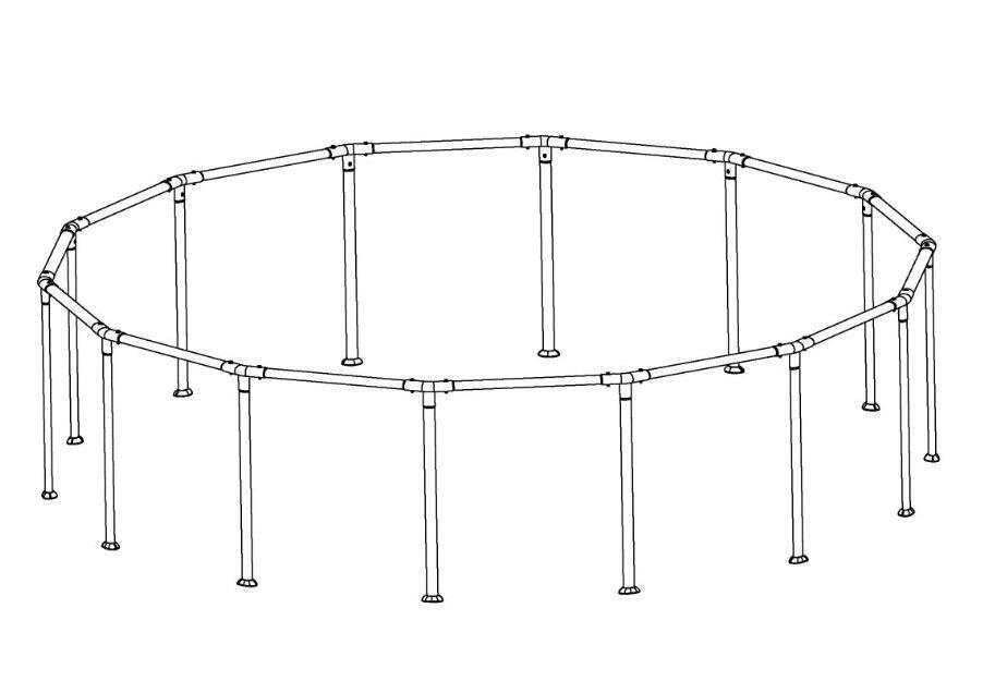 Steel Pro MAX 15' x 42" & 15' x 48" Above Ground Round Pool Frame Set | Bestway