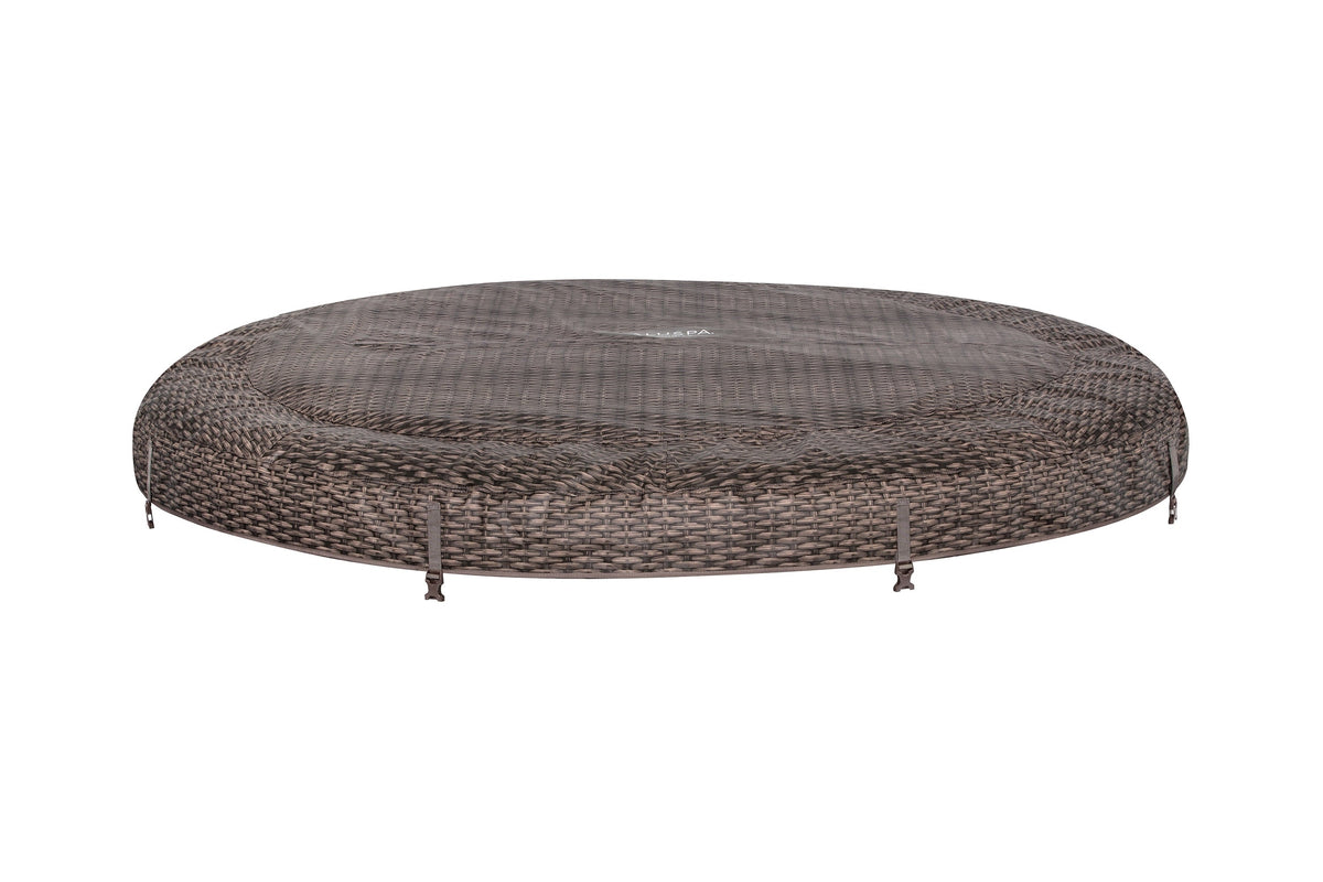 SaluSpa St. Moritz AirJet Hot Tub Top Cover Replacement, Brown Wicker | Bestway