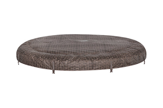 SaluSpa St. Moritz AirJet Hot Tub Top Cover Replacement, Brown Wicker | Bestway